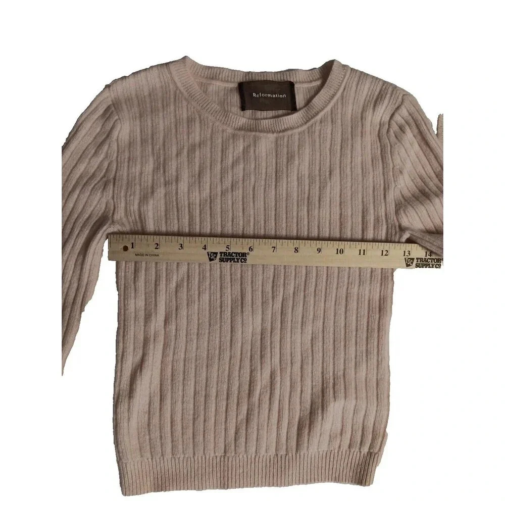 Reformation Pink Ribbed Sweater - Picture 4 of 6